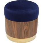 Пуф Studio, коллекция "Студия" 39*40*39, Полиуретан, Нержавеющая сталь, МДФ, Синий