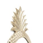 Зеркало Pineapple, коллекция "Ананас" 41*82*5, Зеркальное стекло, Алюминий, МДФ, Золотой — изображение 4