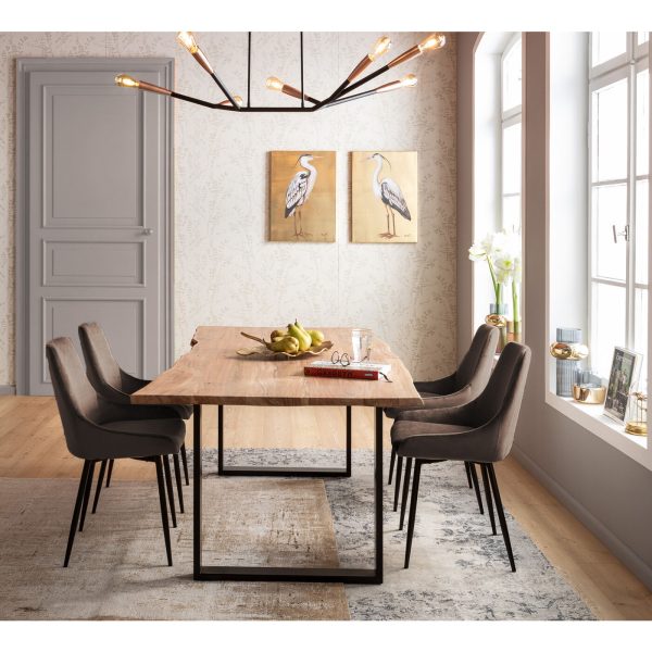 Стул мягкий East Side, коллекция "Ист Сайд" 48*84*57, Полиэстер, Полиуретан, Шпон, Сталь, Коричневый — изображение 2