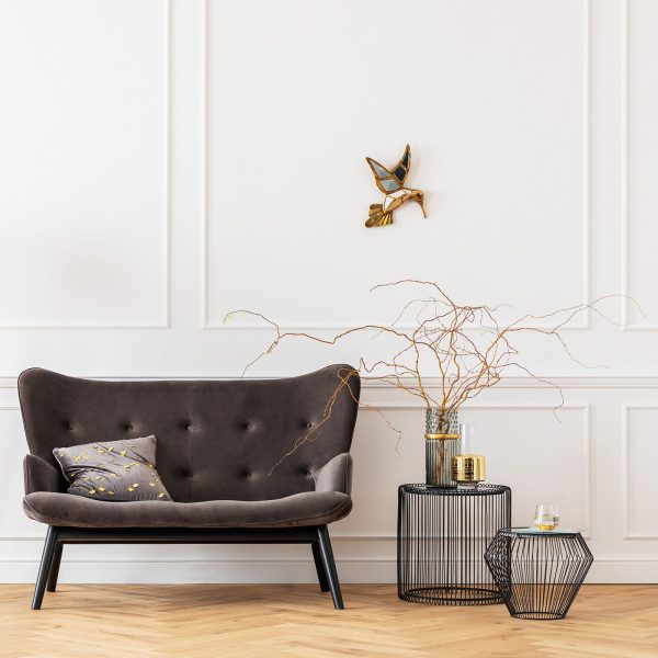 Скамья Vicky, коллекция "Вики" 140*95*76, Бархат, Полиуретан, Бук, ДСП, Серый — изображение 4