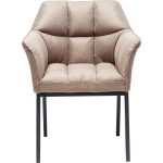 Стул с подлокотниками Think Tank, коллекция "Мозговой центр" 65*85*55, Полиэстер, Полиуретан, Шпон, Сталь, Коричневый