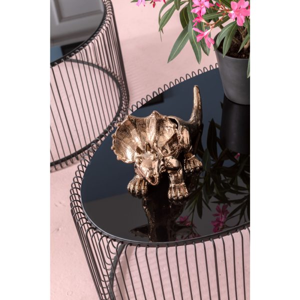 Столик кофейный Wire, коллекция "Провода" 90*41*60, Сталь, Зеркальное стекло, Черный — изображение 3