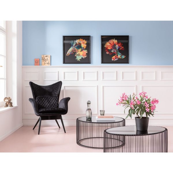 Столик кофейный Wire, коллекция "Провода" 90*41*60, Сталь, Зеркальное стекло, Черный — изображение 4