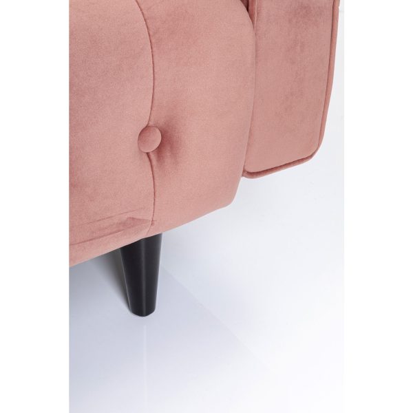 Диван-кровать Milchbar, коллекция "Молочный бар" 217*83*109, Бархат, МДФ, Латунь, Розовый — изображение 4