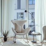 Кресло-качалка Balance, коллекция "Баланс" 97*98*76, Полиэстер, Полиуретан, Сталь, ДСП, Шпон, Белый — изображение 2