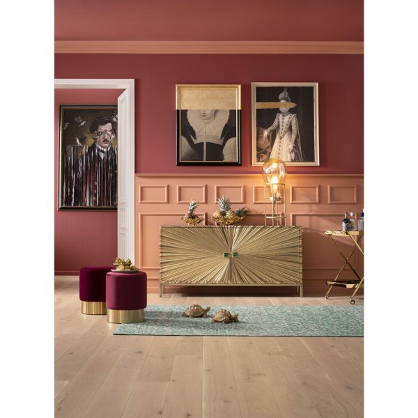 Буфет Illumino, коллекция "Свечение" 160*80*40, МДФ, Сталь, Золотой — изображение 2