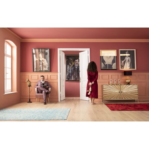 Буфет Illumino, коллекция "Свечение" 160*80*40, МДФ, Сталь, Золотой — изображение 3