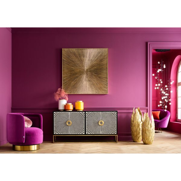 Буфет Electra, коллекция "Электра", ручная работа 160*80*40, Полирезин, Верблюжья кость, ДСП, МДФ, Черный, Белый — изображение 2