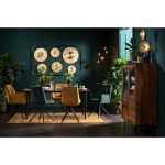 Стул с подлокотниками Lina, коллекция "Лина" 60*89*65, Бархат, Полиэстер, МДФ, Сталь, Желтый — изображение 2