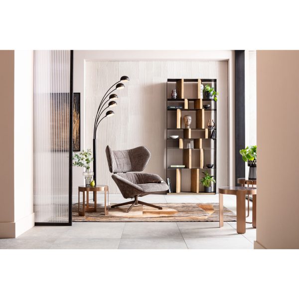 Кресло вращающееся Oval, коллекция "Овал" 85*87*90, Полиэстер, Полиуретан, ДСП, Сталь, Серый — изображение 2