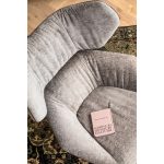 Кресло вращающееся Oval, коллекция "Овал" 85*87*90, Полиэстер, Полиуретан, ДСП, Сталь, Серый — изображение 4