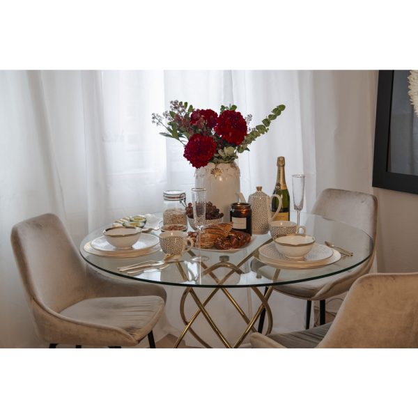 Стул мягкий East Side, коллекция "Ист Сайд" 52*88*59, Бархат, Полиуретан, Фанера, Сталь, Бежевый — изображение 3