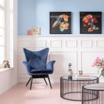 Кресло Tudor, коллекция "Тюдор" 78*100*80, Бархат, Полиуретан, Бук, Сталь, Синий — изображение 4