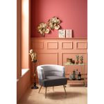 Кресло Sandwich, коллекция "Сэндвич" 65*74*64, Бархат, Полиуретан, ДСП, Сталь, Серый — изображение 2