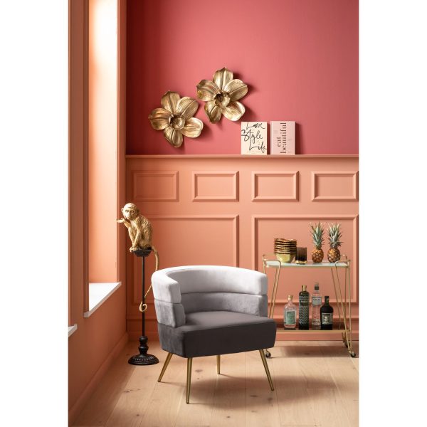 Кресло Sandwich, коллекция "Сэндвич" 65*74*64, Бархат, Полиуретан, ДСП, Сталь, Серый — изображение 2