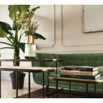 Столик приставной Beam, коллекция "Луч", количество предметов 3 97*62*30, Сталь, Алюминий, Коричневый, Серебряный, Синий — изображение 3