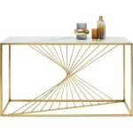 Консоль Luxury, коллекция "Роскошь" 142*88*42, Стекло, Сталь, Белый, Золотой