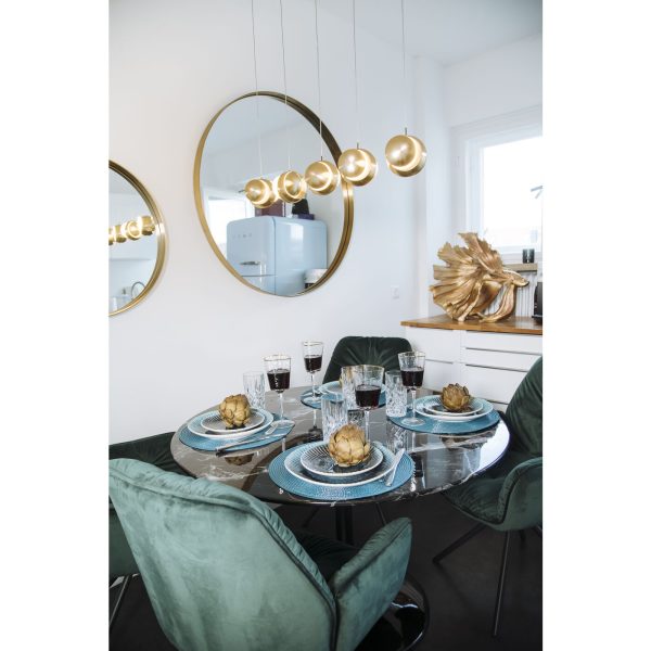 Стул мягкий с подлокотниками Lina, коллекция "Лина" 60*89*65, Бархат, Полиэстер, МДФ, Сталь, Зеленый — изображение 3