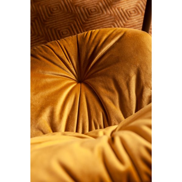 Стул мягкий Mila, коллекция "Мила" 51*88*65, Бархат, Полиэстер, МДФ, Сталь, Желтый — изображение 3