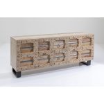 Буфет Kalif, коллекция "Калиф", ручная работа 160*70*40, Манго, Стекло, Сталь, Восстановленная древесина, Коричневый — изображение 2