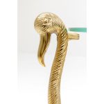 Столик приставной Flamingo, коллекция "Фламинго" 41*59*41, Стекло, Алюминий, Бесцветный, Золотой — изображение 3