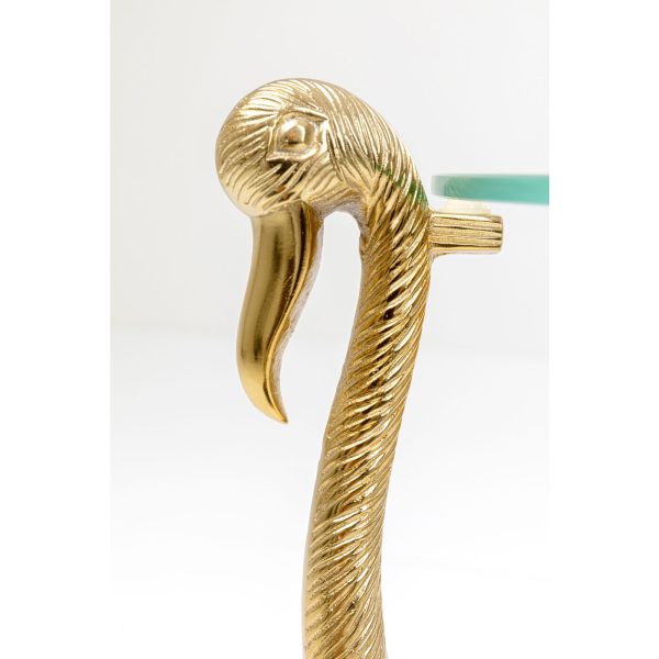 Столик приставной Flamingo, коллекция "Фламинго" 41*59*41, Стекло, Алюминий, Бесцветный, Золотой — изображение 3