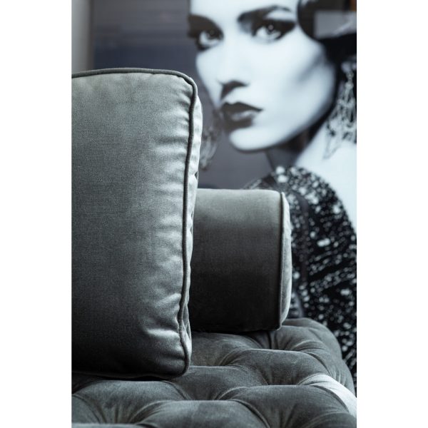 Кресло для отдыха Bottone, коллекция "Боттон" 194*81*137, Полиэстер, ДСП, Серый — изображение 4