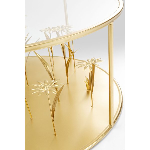 KARE-85062-detail-b-1400x1400 Столик кофейный Meadow, коллекция "Луг" 80*36*80, Сталь, Стекло, Золотой — изображение 3