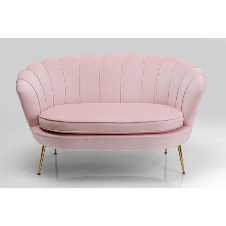 Диван Water Lily, коллекция "Кувшинка" 132*76*75, Полиуретан, Фанера, Сталь, Полиэстер, Розовый