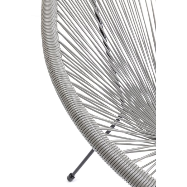 Стул Spaghetti, коллекция "Спагетти" 73*85*78, Полиэтилен, Сталь, Серый — изображение 4