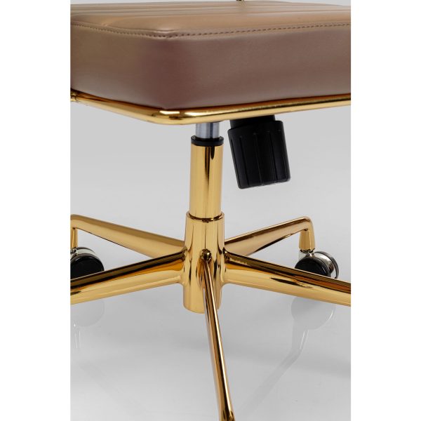 KARE-85288-detail-a-1400x1400 Кресло офисное Dottore, коллекция "Дотторе" 60*81*54, Полиуретан, Алюминий, Коричневый — изображение 3