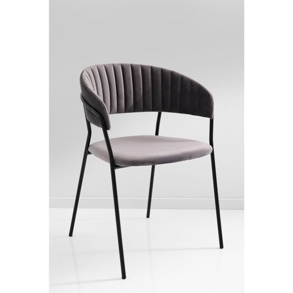 Стул мягкий с подлокотниками Bella, коллекция "Белла", количество предметов 2 57*78*54, Полиэстер, Полиуретан, Сталь, Серый — изображение 2