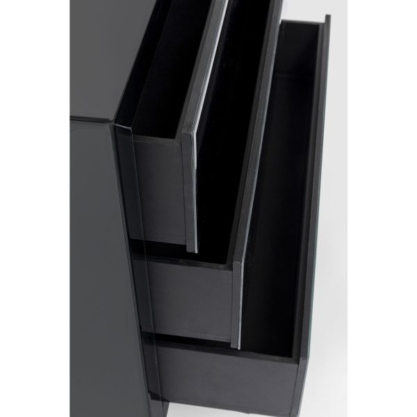 Комод Luxury, коллекция "Роскошь" 91*74*41, Зеркальное стекло, МДФ, Серый — изображение 4