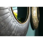 Зеркало Rope, коллекция "Веревка", ручная работа 115*115*9, Сталь, Зеркальное стекло, МДФ, Серый — изображение 3