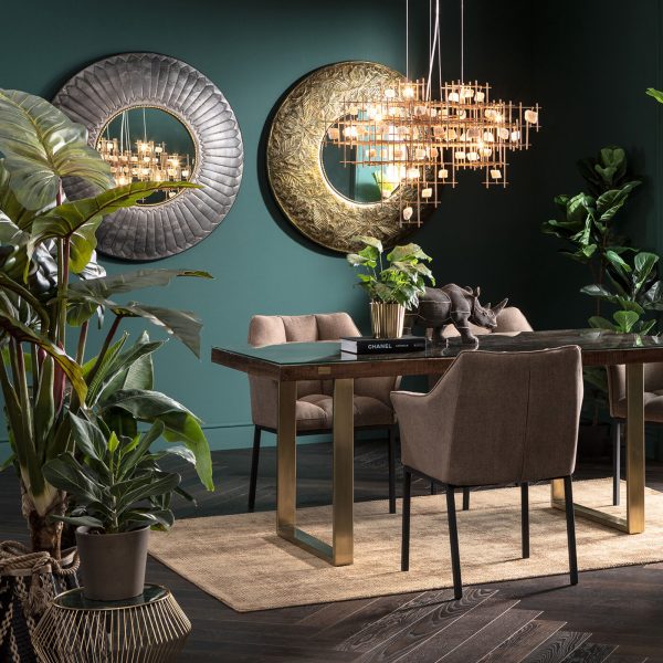 Зеркало Rope, коллекция "Веревка", ручная работа 115*115*9, Сталь, Зеркальное стекло, МДФ, Серый — изображение 4