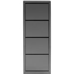 Шкаф для обуви Luxury, коллекция "Роскошь" 55*162*30, Зеркальное стекло, МДФ, Серый