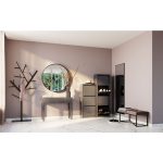 Шкаф для обуви Luxury, коллекция "Роскошь" 55*162*30, Зеркальное стекло, МДФ, Серый — изображение 2