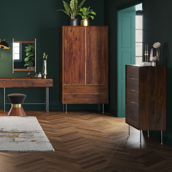 Комод высокий Ravello, коллекция "Равелло" 65*114*40, Палисандр, МДФ, Сталь, Коричневый — изображение 3