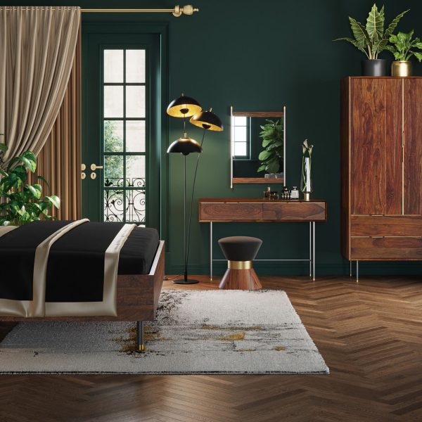 Вешалка + зеркало Ravello, коллекция "Равелло" 50*178*35, Палисандр, Сталь, МДФ, Зеркальное стекло, Коричневый — изображение 3