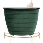 Стойка барная Treviso, коллекция "Тревизо" 122*108*62, Полиэстер, МДФ, Полиуретан, Стекло, Нержавеющая сталь, Зеленый