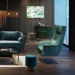 Стойка барная Treviso, коллекция "Тревизо" 122*108*62, Полиэстер, МДФ, Полиуретан, Стекло, Нержавеющая сталь, Зеленый — изображение 4