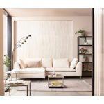 Диван угловой Gianni, коллекция "Джанни" 290*88*167, Полиэстер, Фанера, Бук, Нержавеющая сталь, Бежевый — изображение 2