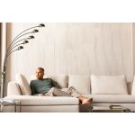 Диван угловой Gianni, коллекция "Джанни" 290*88*167, Полиэстер, Фанера, Бук, Нержавеющая сталь, Бежевый — изображение 4