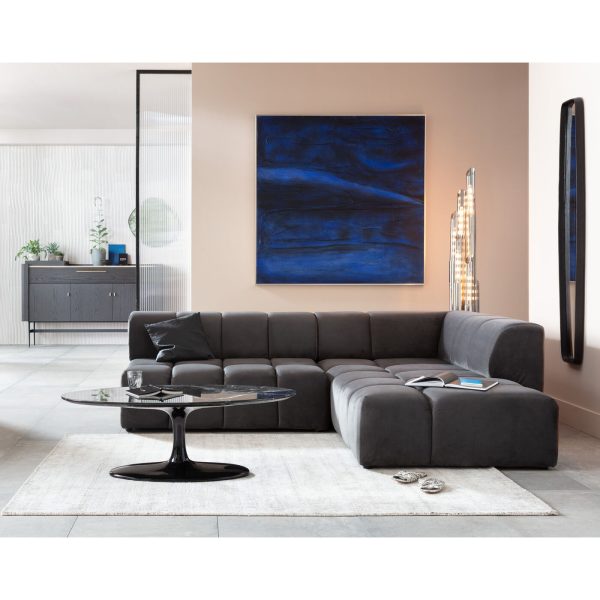 Диван угловой Bel Ami, коллекция "Милый друг" 265*70*210, Полиуретан, Фанера, Полипропилен, Полиэстер, Серый — изображение 2