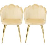 Стул мягкий Princess, коллекция "Принцесса", количество предметов 2 55*82*57, Полиэстер, Полиуретан, Сталь, Фанера, Бежевый