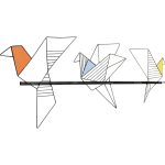 Вешалка настенная Origami, коллекция "Оригами" 115*37*5, Сталь, Черный — изображение 4