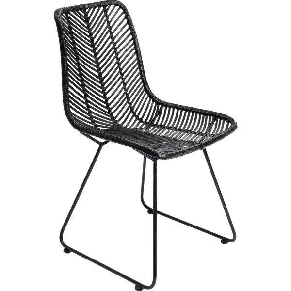 Стул Ko Lanta, коллекция "Ланта" 45*86*55, Ротанг, Сталь, Черный — изображение 4