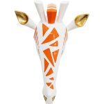 Украшение настенное Giraffe Head, коллекция "Голова жирафа" 14*24*31, Полирезин, Белый