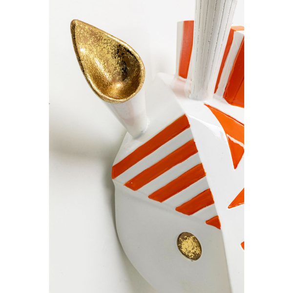 Украшение настенное Giraffe Head, коллекция "Голова жирафа" 14*24*31, Полирезин, Белый — изображение 3