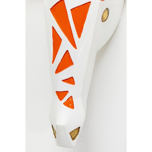 Украшение настенное Giraffe Head, коллекция "Голова жирафа" 14*24*31, Полирезин, Белый — изображение 4